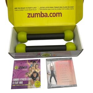 Zumba Fitness Kit 1 lb Toning Sticks, Fitness & Flat Abs DVD, Kettlebell DVD